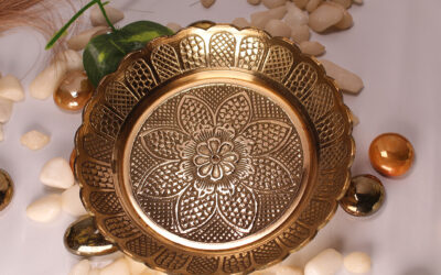 Brass Embossed Small Dish