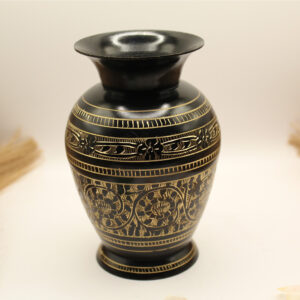 Brass Vase Black and Gold 2