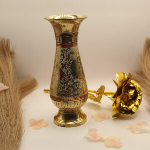 Decorated Brass Vase