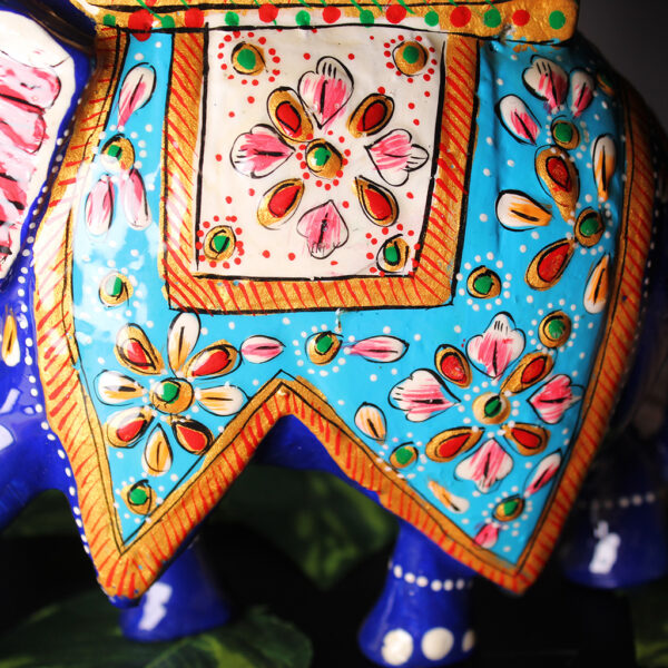 Meenakari Ambabari Metal Elephant - Image 5