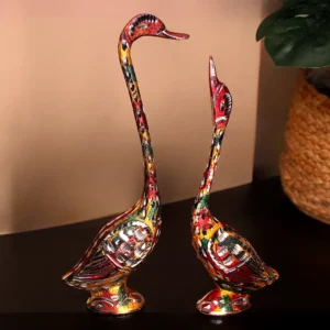 Handmade Swan Love Birds Pair.