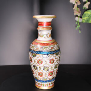 Marble Meenakari Vase Flower